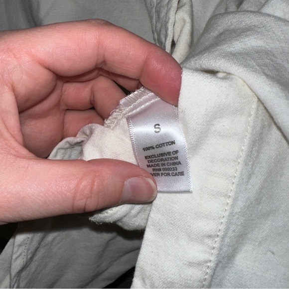 Roxy White Button zip Long sleeve shirt - Picture 4 of 6